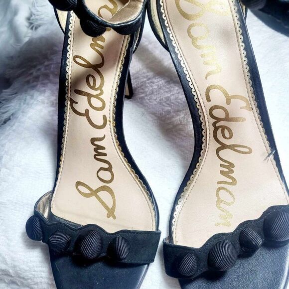 SAM EDELMAN Heel sandal Size 8.5 Color Black lightly used. - Picture 6 of 7